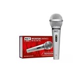 Microfone MXT Dinâmico de Metal M-K5 Prata C/ Cabo e Chave Liga/Desliga - AC1798