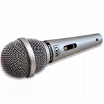 Microfone MXT Dinamico de Metal M-K5 Profissional Prata Cabo 3m