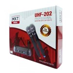 Ficha técnica e caractérísticas do produto Microfone Mxt Sem Fio Duplo Uhf202 Freq. 687,6 695.5mhz