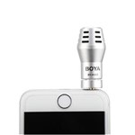 Ficha técnica e caractérísticas do produto Microfone Omnidirecional para IPhone Boya BY-A100