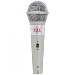 Ficha técnica e caractérísticas do produto Microfone Plástico Prata com Fio 3 Metros MT541023 MXT