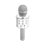 Ficha técnica e caractérísticas do produto Microfone Prata sem Fio Bluetooth Alto Falante Embutido Karaokê Brinquedo Toyng