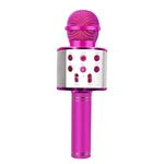 Ficha técnica e caractérísticas do produto Microfone Profissional Bluetooth Sem Fio Handheld Karaoke Ktv Usb Jogador Alto-falante Rosa