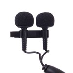 Microfone Profissional Duplo Yoga Em-6 de Lapela com Fio - Csr