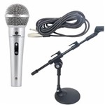Ficha técnica e caractérísticas do produto Microfone Profissional Harmonics Mdc201 + Mini Pedestal de Mesa + Cabo