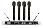 Microfone Quadruplo Ksr Pro Bs 054b S/ Fio Mão Wireless 746
