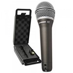 Microfone Samson Dinâmico Super Cardióide Profissional Q7 para Voz Cinza