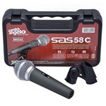 Ficha técnica e caractérísticas do produto Microfone Santo Angelo SAS-58C C/ Cachimbo