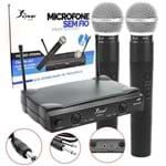 Ficha técnica e caractérísticas do produto Microfone Sem Fio 30M Duplo Wireless Vhf Karaokê Kp-912 Kp-912 Knup