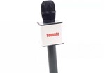 Microfone Sem Fio Bluetooth Alto Falante Embutido Karaoke Q7 Tomate MT-1031 Preto