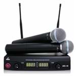 Ficha técnica e caractérísticas do produto Microfone Sem Fio Duplo Arcano ARC-40 Cápsula Beta UHF