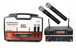 Ficha técnica e caractérísticas do produto Microfone Sem Fio Duplo Digital ProfisisonalMXT, Modelo UHF 628M