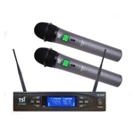 Ficha técnica e caractérísticas do produto Microfone Sem Fio Duplo Em Uhf, Ref Tsi-8299-uhf Tuner Music