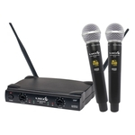 Ficha técnica e caractérísticas do produto Microfone sem Fio Duplo Lyco 52 Frequências UH-08MM