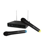 Ficha técnica e caractérísticas do produto Microfone Sem Fio Duplo Skp UHF261 Excelente Qualidade de Som e Gate Contra Microfonias