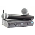 Ficha técnica e caractérísticas do produto Microfone Sem Fio Duplo Uhf Leap Lp 5537 Bivolt