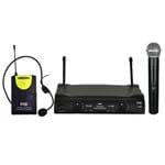 Ficha técnica e caractérísticas do produto Microfone Sem Fio Duplo UHF U585-HT - JWL