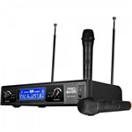 Ficha técnica e caractérísticas do produto Microfone Sem Fio Duplo VHF VF-212 PROBASS - Pro Bass