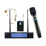 Ficha técnica e caractérísticas do produto Microfone Sem Fio Headset e Mão BR 8000 CLI UHF - TSI