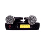 Ficha técnica e caractérísticas do produto Microfone Sem Fio Mxt Duplo Uhf Pll100 Canais Uhf526m