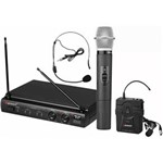 Ficha técnica e caractérísticas do produto Microfone Sem Fio Profissional Karsect Kru 302 com Headset