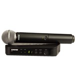 Ficha técnica e caractérísticas do produto Microfone Sem Fio Shure Profissional Bastão BLX SM-58 BLX24RBR/SM58M15