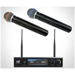 Microfone Sem Fio TSI MS-215-UHF Duplo em UHF