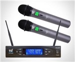 Ficha técnica e caractérísticas do produto Microfone Sem Fio Tsi Uhf Duplo Mao Tsi8299