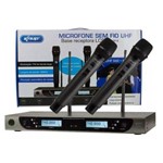 Ficha técnica e caractérísticas do produto Microfone Sem Fio Uhf com Base Receptora Lcd Knup Kp-u914