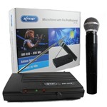 Ficha técnica e caractérísticas do produto Microfone Sem Fio Uhf Wireless Bivolt Karaokê Profissional KP-910 - Knup