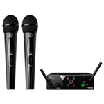 Ficha técnica e caractérísticas do produto Microfone Sem Fio Wireless Mini Dual On Off Preto Wms40 Akg