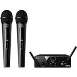 Ficha técnica e caractérísticas do produto Microfone Sem Fio Wireless Mini Dual Wms40 Preto Akg