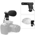 Microfone Shotgun Boya BY-VM01 Unidirecional para Câmeras DSLR e Filmadoras