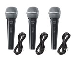 Ficha técnica e caractérísticas do produto Microfone Shure Vocal C/fio Sv100 Kit C/3 Pcs