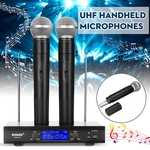 Ficha técnica e caractérísticas do produto 2 Microfone + Sistema profissional sem fio UHF sem fio DJ Karaoke Party