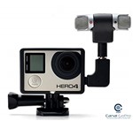 Ficha técnica e caractérísticas do produto Microfone Stereo Externo + Frame + Adaptador para Câmeras GoPro Hero 3, 3+, 4