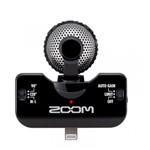 Microfone Stereo Zoom Iq5 para Iphone, Ipad e Ipad Touch Black