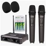 Ficha técnica e caractérísticas do produto Microfone Tagima TMJ 500 Sem Fio Duplo +Carregador com Pilhas - Bi-Volt
