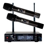 Ficha técnica e caractérísticas do produto Microfone UHF Profissional Duplo Sem Fio BR 7000 TSI - 300 Canais - 4 Receptores