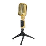 Ficha técnica e caractérísticas do produto Microfone Vintage Dourado Condensador Superlux Pro-h7e