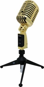 Ficha técnica e caractérísticas do produto Microfone com Fio Vintage Dourado com Case Pro H7e Superlux - Csr