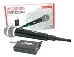 Ficha técnica e caractérísticas do produto Microfone 2x1 Sem Fio ou com Fio Bluetooth - Tomate