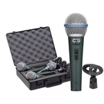 Ficha técnica e caractérísticas do produto 3 Microfones MXT Dinâmico PRO BTM-58A - AC2158