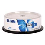 Ficha técnica e caractérísticas do produto Mídia DVD-R Elgin 4.7gb 120min 16x 25 Unid