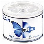 Ficha técnica e caractérísticas do produto Mídia Elgin DVD-R 4.7 GB 16 X – 50 Unidades