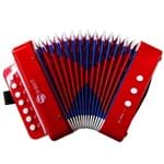 Ficha técnica e caractérísticas do produto Mini Acordeon Instrumentos Shiny Music Vermelho