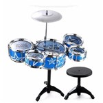 Ficha técnica e caractérísticas do produto Mini Bateria Musical Infantil 5 Tambores com Banco - Jazz Drum