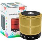 Ficha técnica e caractérísticas do produto Mini Caixa Caixinha Som Portátil Bluetooth Mp3 Fm Sd Usb Hifi Wireless Pendrive 887 Dourado - Dm