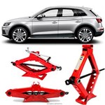 Ficha técnica e caractérísticas do produto Mini Macaco Hidráulico Sanfona Automotivo Audi Q5 1 Tonelada com Alavanca