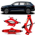 Ficha técnica e caractérísticas do produto Mini Macaco Hidráulico Sanfona Automotivo Audi Q7 1 Tonelada com Alavanca